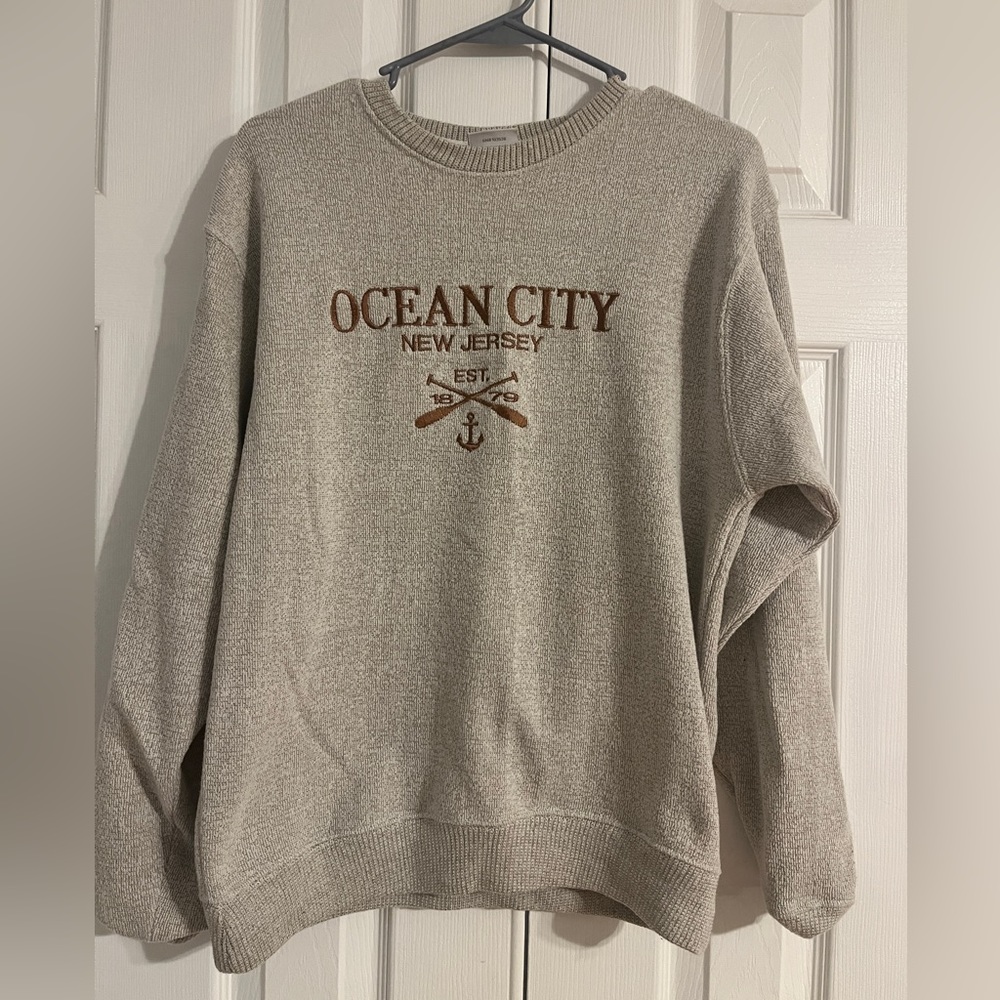 Ocean City New Jersey Crewneck Sweatshirt. Tan color size small.